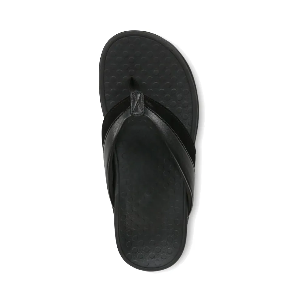 Vionic Women's Shore Toe Post Flip Sandal in Black