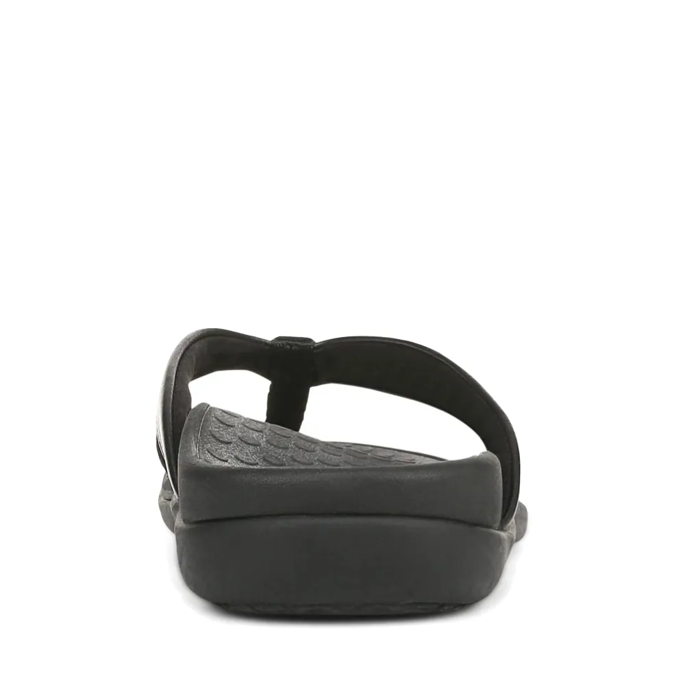 Vionic Women's Shore Toe Post Flip Sandal in Black