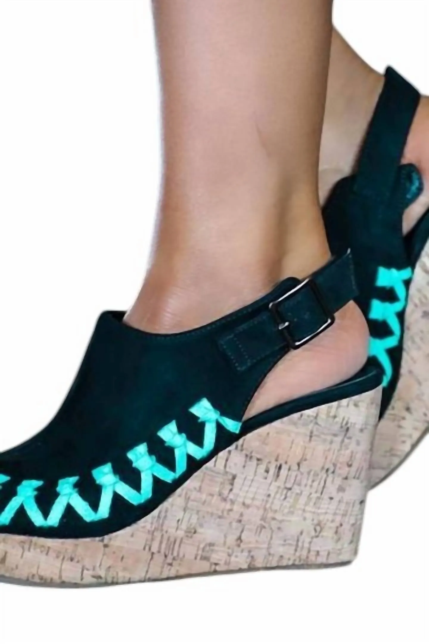 Whipstitch Wedges In Black
