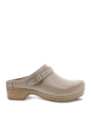 Women Berry Nubuck Convertible Slip On Mule In Oyster