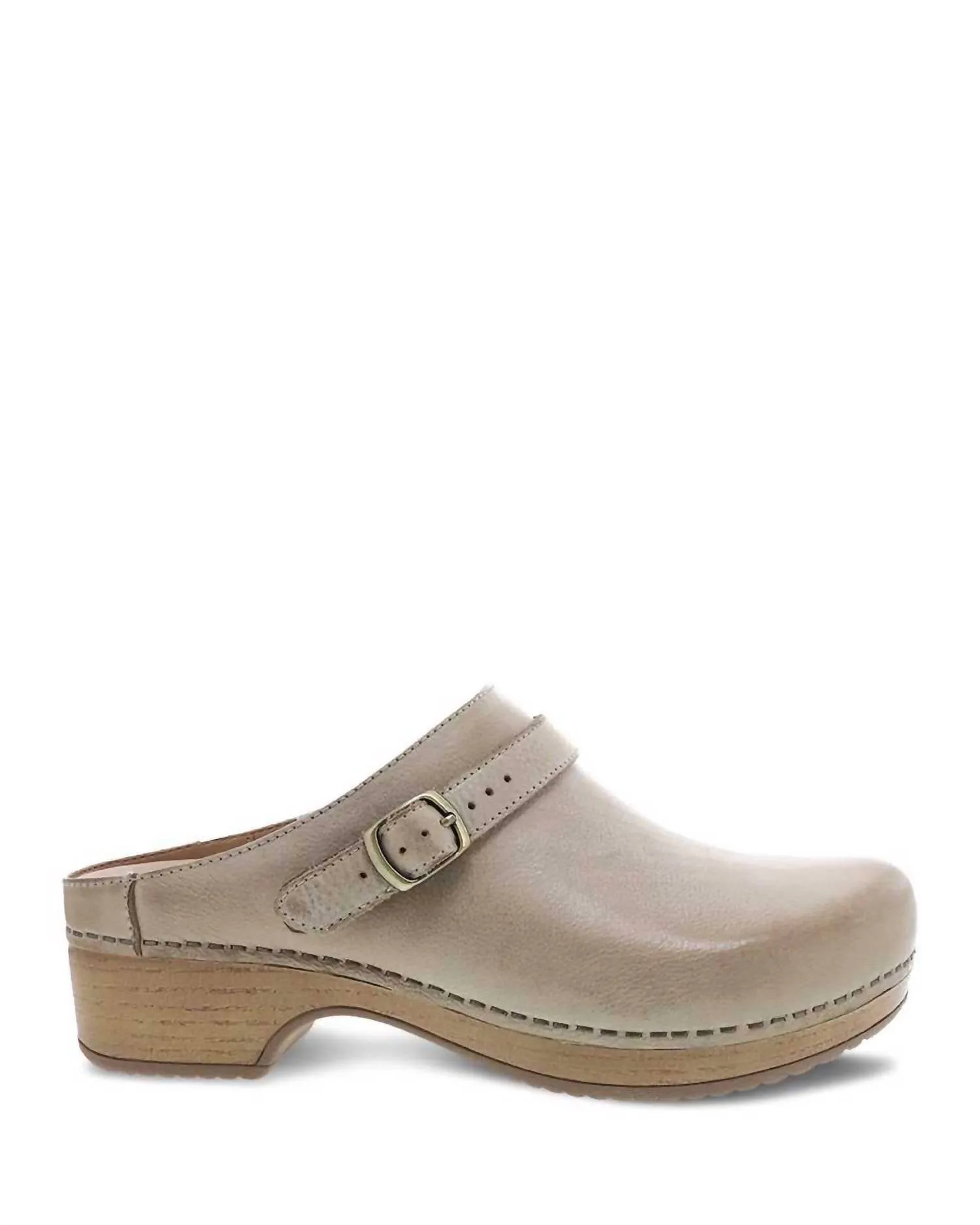 Women Berry Nubuck Convertible Slip On Mule In Oyster