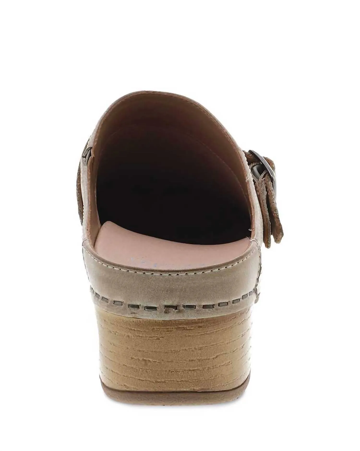 Women Berry Nubuck Convertible Slip On Mule In Oyster