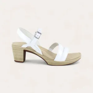Women Bounty Sandal In White Pearl Leather - H60