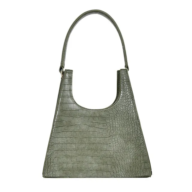 Women Handbag Retro Alligator Subaxillary Bag Vintage Small Triangle Handbags Female Luxury Crocodile Shoulder Bag LadyA155 Fashion Nova Bags