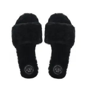 Women's Averie Faux Fur Slipper In Blk