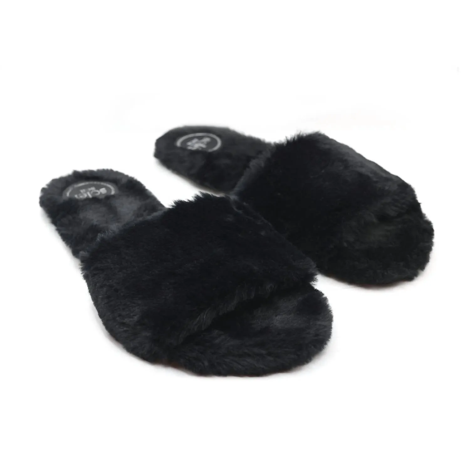 Women's Averie Faux Fur Slipper In Blk
