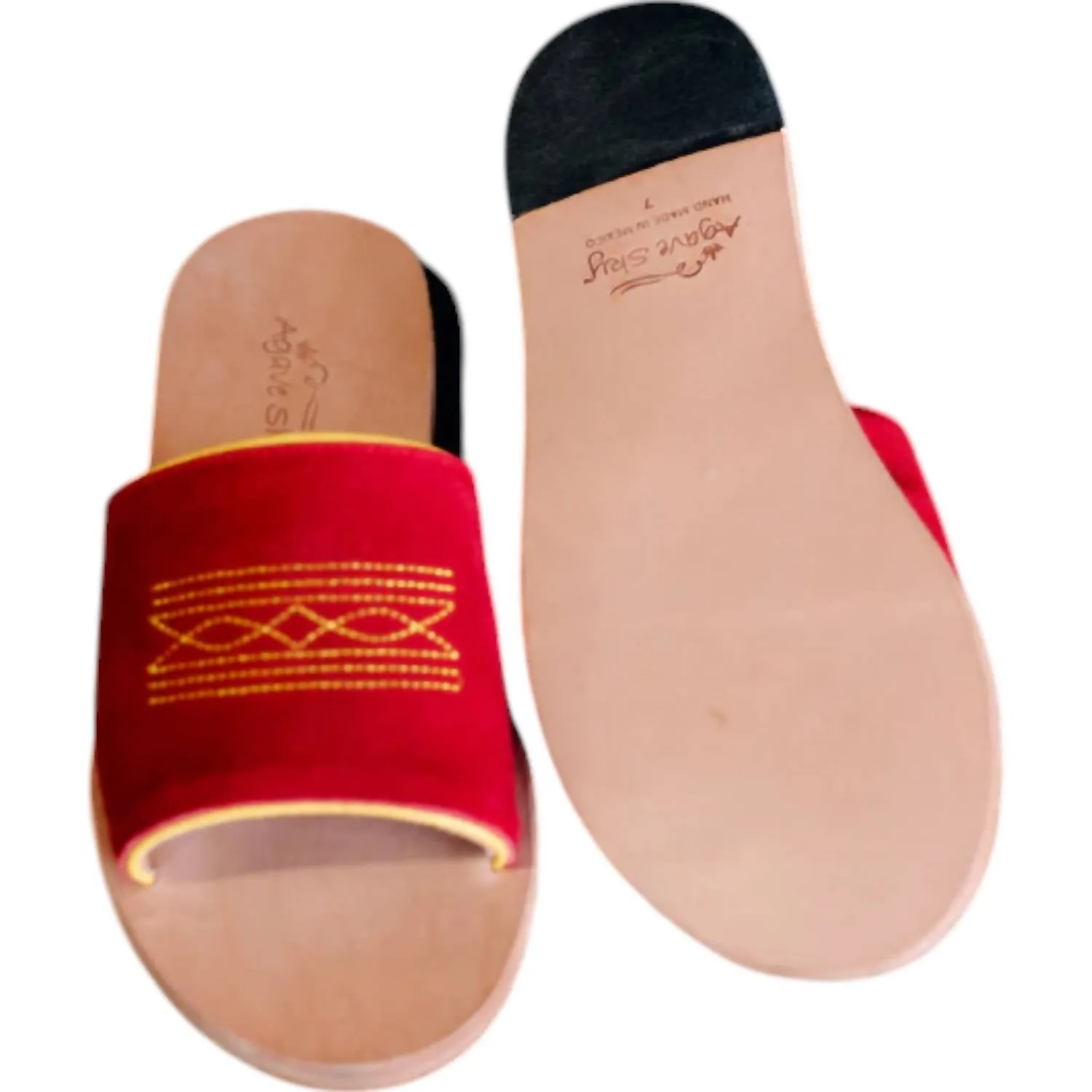 Women's Brock Boot Stitch Gameday Slides In Red