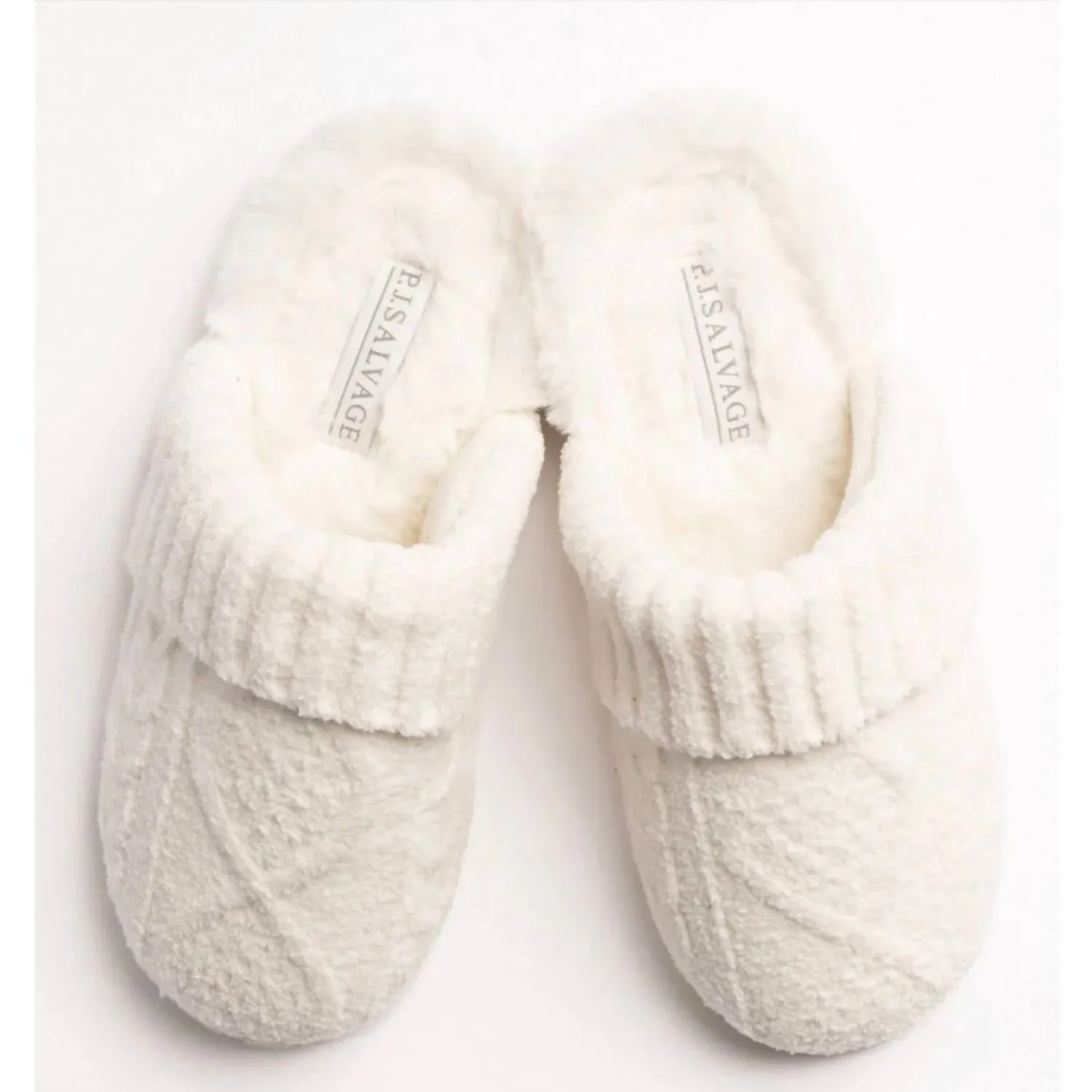 Women's Cable Knit Slides In Ivory