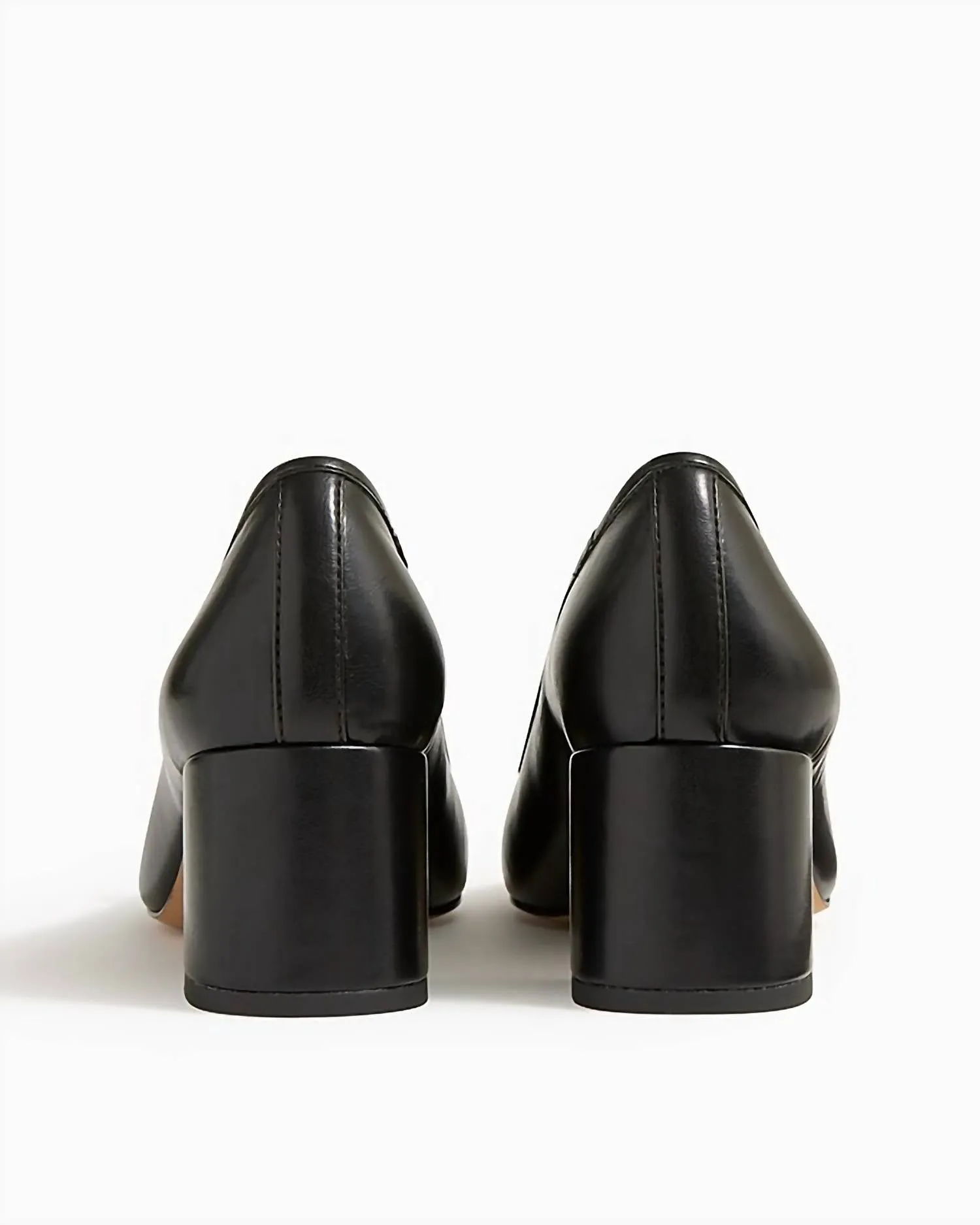 Women's Cap-Toe Ballet Block Heels In Black