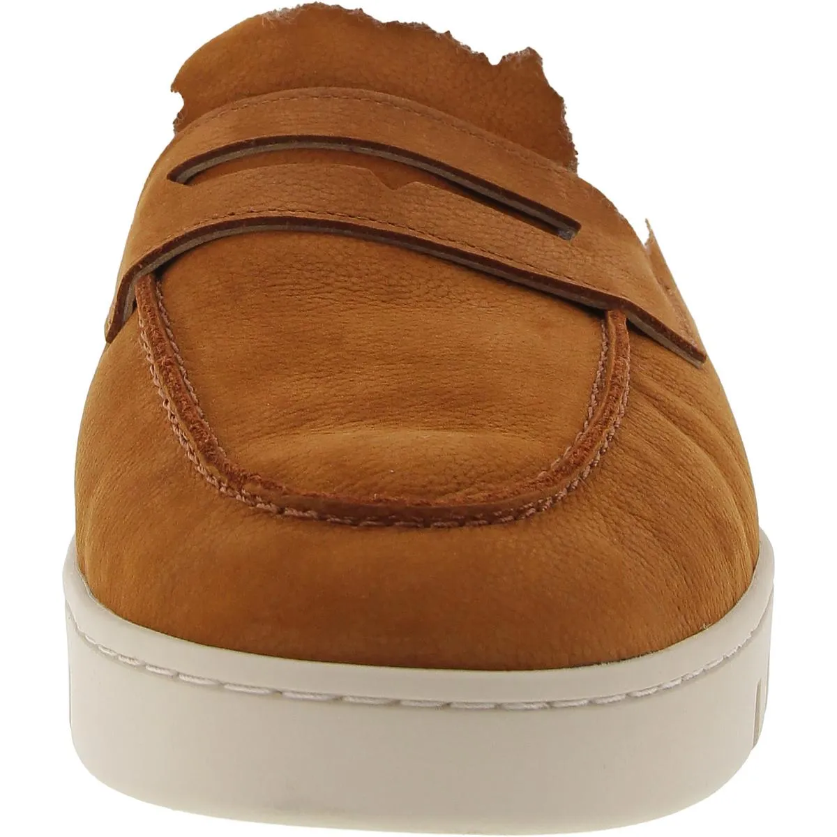 Womens Faux Fur Leather Slingback Slippers