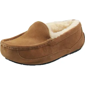 Womens Faux Fur Lined Moccasin Slippers