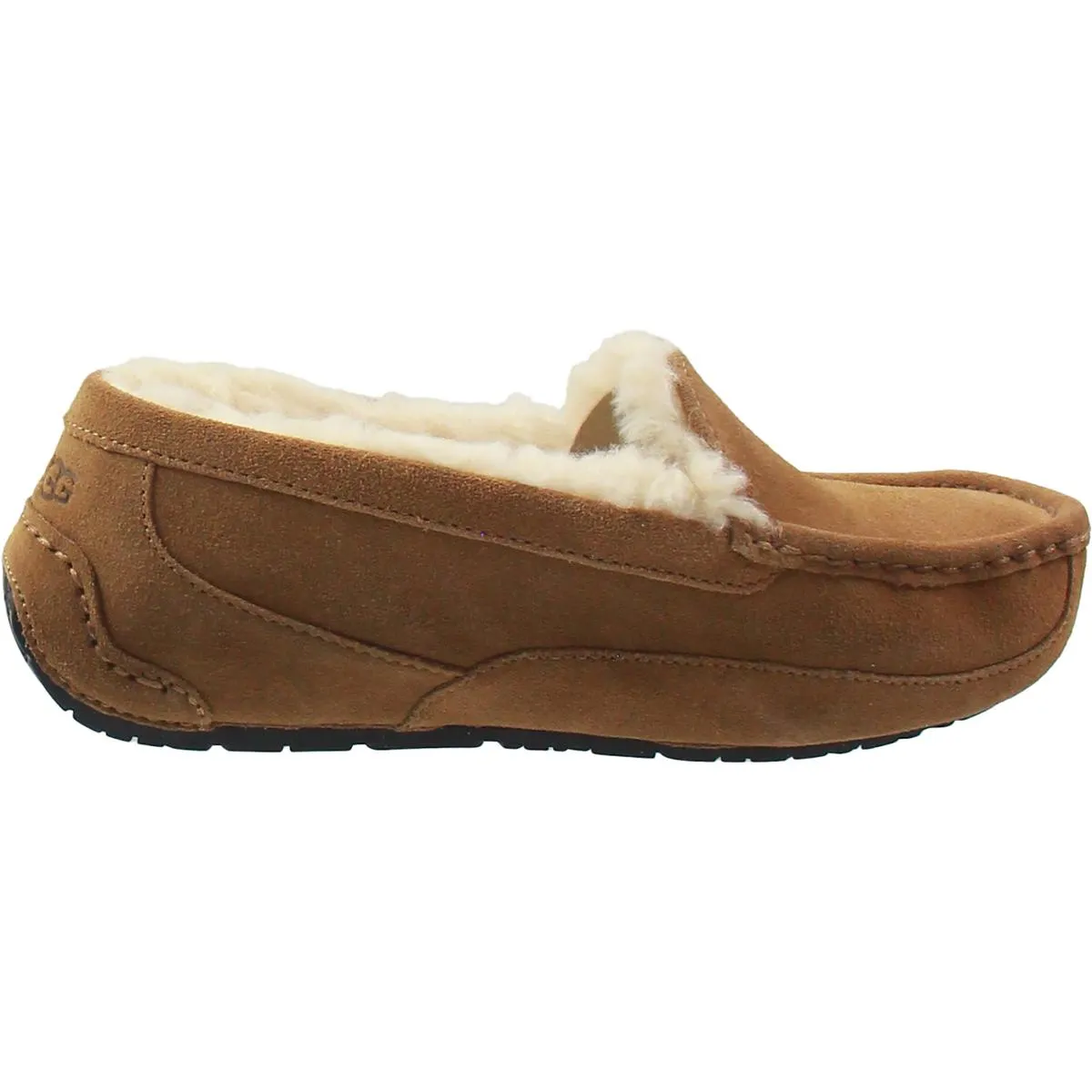 Womens Faux Fur Lined Moccasin Slippers