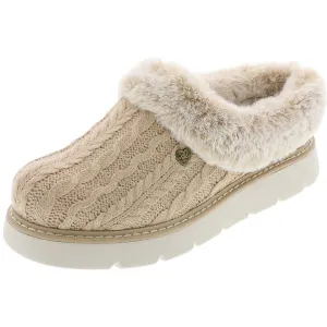 Womens Faux Fur Lined Slide Slippers