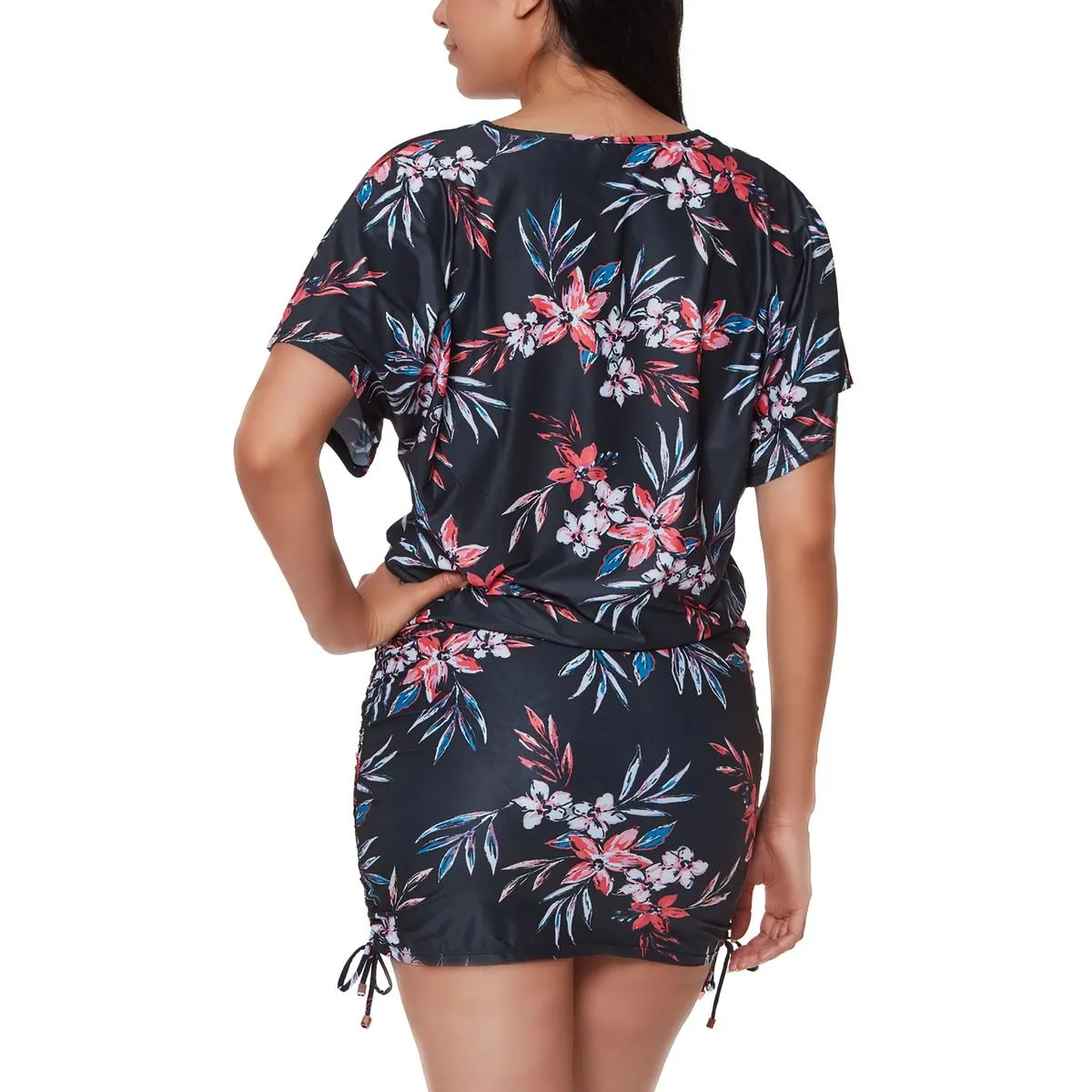 Womens Floral Print Caftan Cover-Up