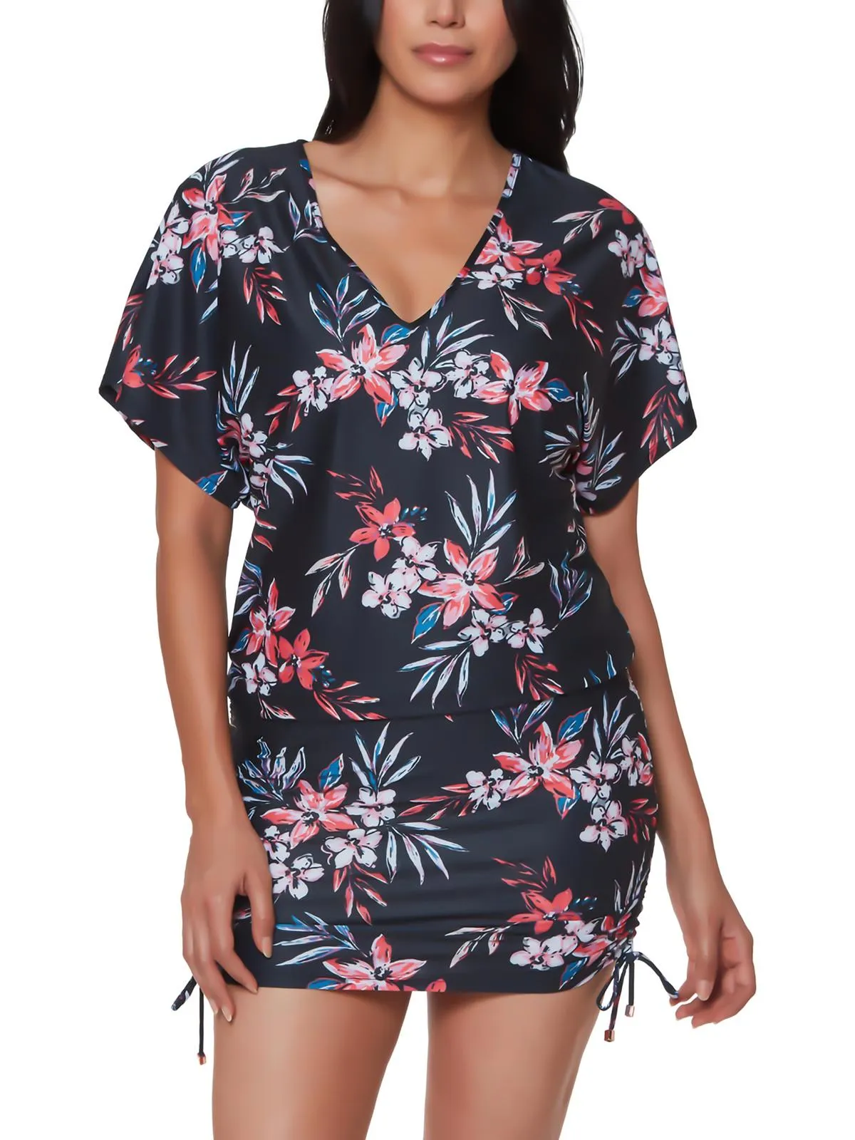 Womens Floral Print Caftan Cover-Up