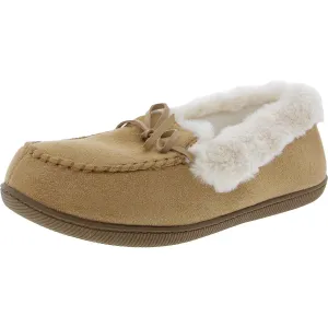 Womens Memory Foam Faux Fur Moccasin Slippers