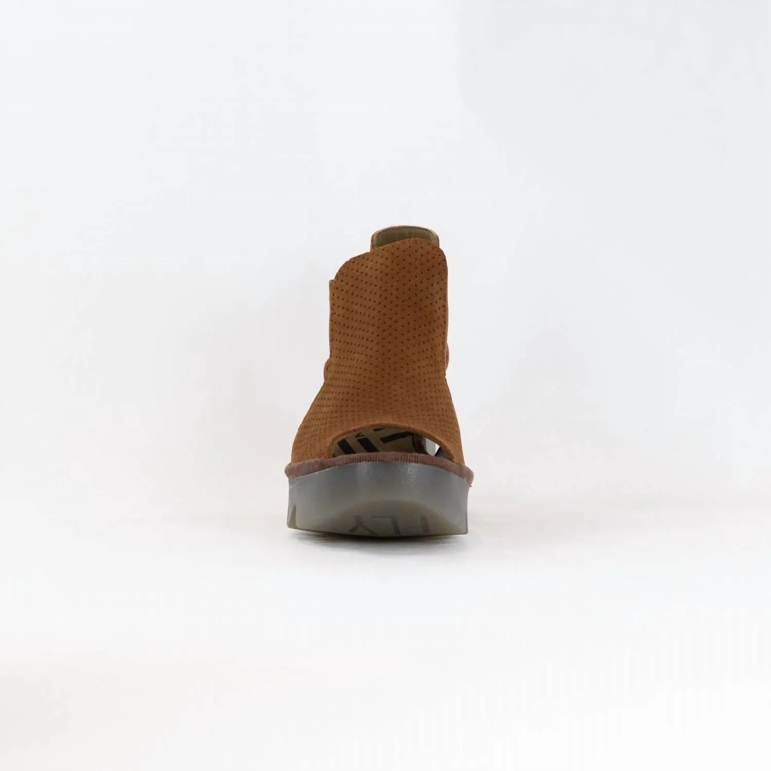 Women's Wedge Sandal In Suede Cognac