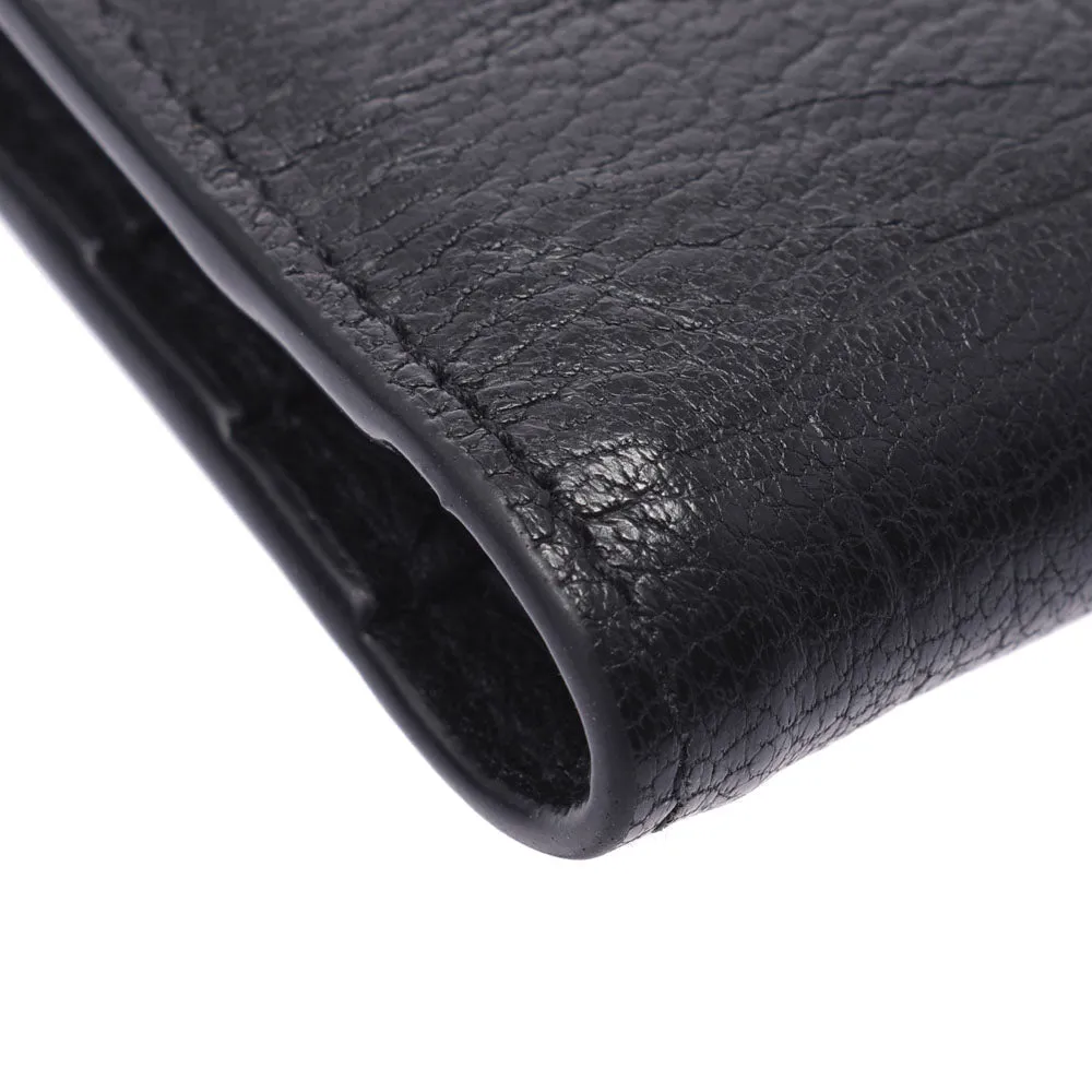Ysl Bags Saint Laurent Black Crocodile Calf Leather YSL Monogram Wallet 529875