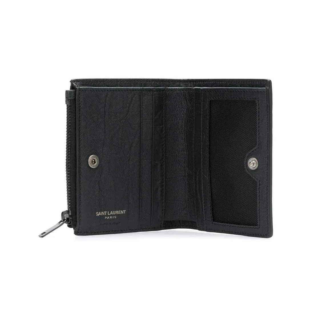 Ysl Bags Saint Laurent Black Crocodile Calf Leather YSL Monogram Wallet 529875