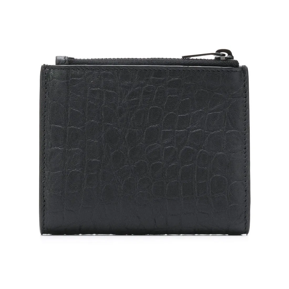 Ysl Bags Saint Laurent Black Crocodile Calf Leather YSL Monogram Wallet 529875