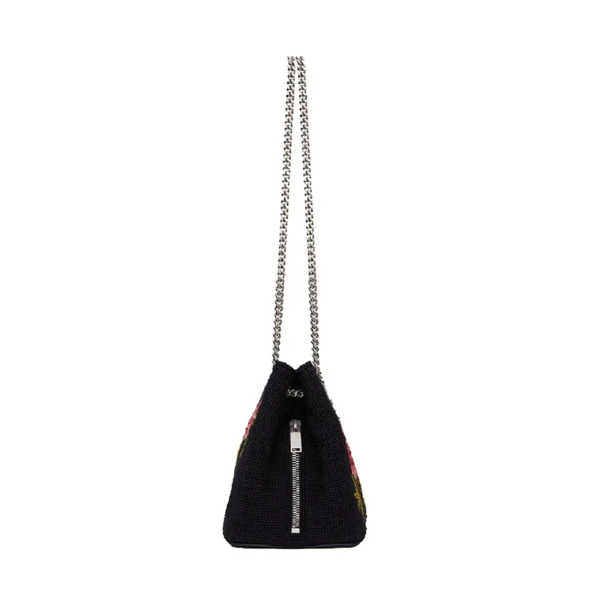 Ysl Bags Saint Laurent Emmanuelle Bucket Bag Grunge Rose Needlepoint 425068