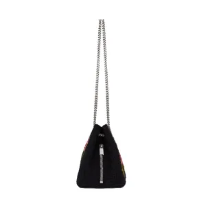 Ysl Bags Saint Laurent Emmanuelle Bucket Bag Grunge Rose Needlepoint 425068