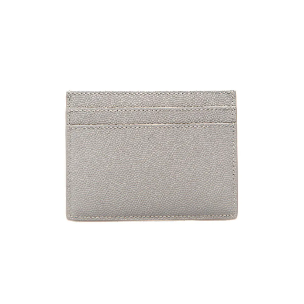 Ysl Bags Saint Laurent Grey Grain de Poudre Leather Credit Card Case 375946