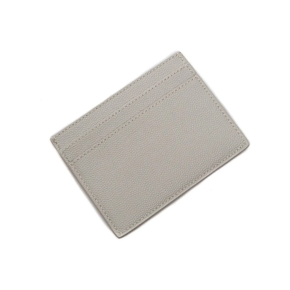Ysl Bags Saint Laurent Grey Grain de Poudre Leather Credit Card Case 375946