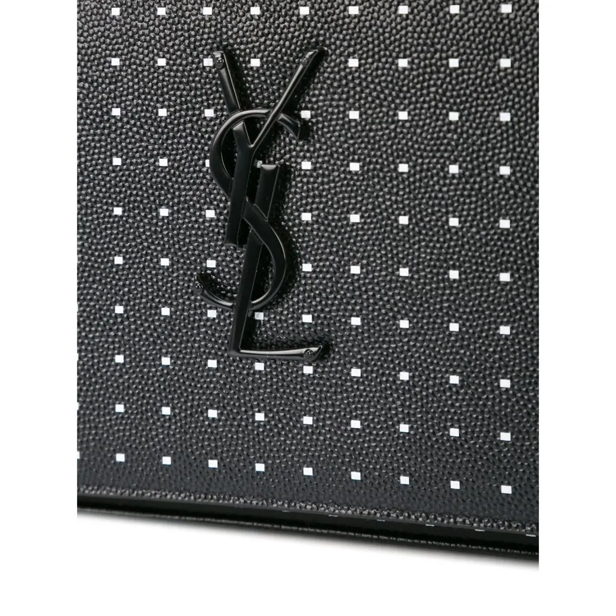 Ysl Bags Saint Laurent Kate Monogram Grain De Poudre Black Leather Crossbody 377829