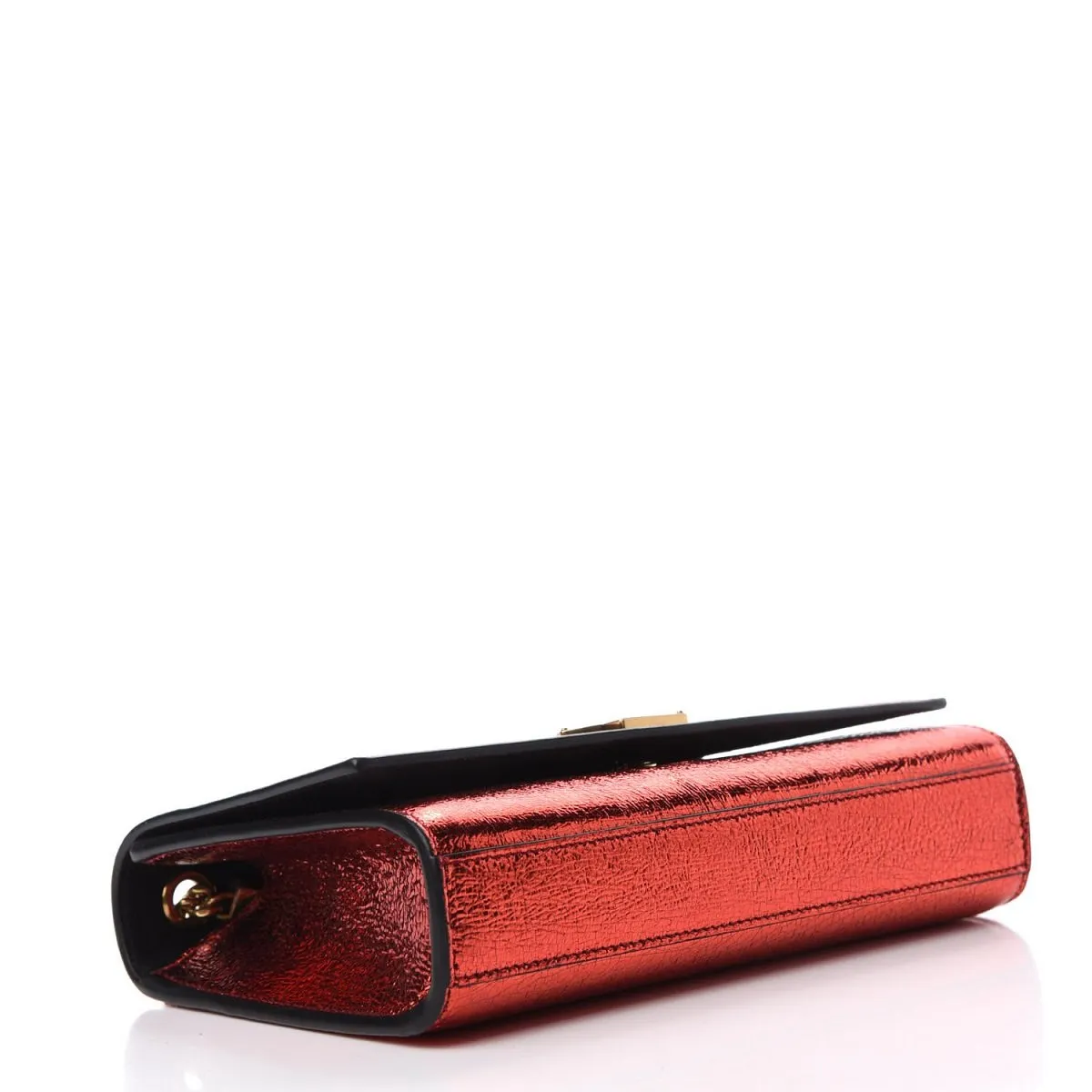 Ysl Bags Saint Laurent Kate Monogramme Red Metallic Leather Crossbody Bag 469390