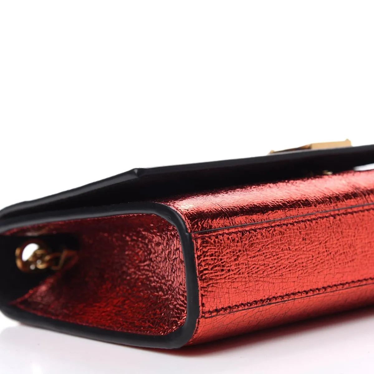 Ysl Bags Saint Laurent Kate Monogramme Red Metallic Leather Crossbody Bag 469390