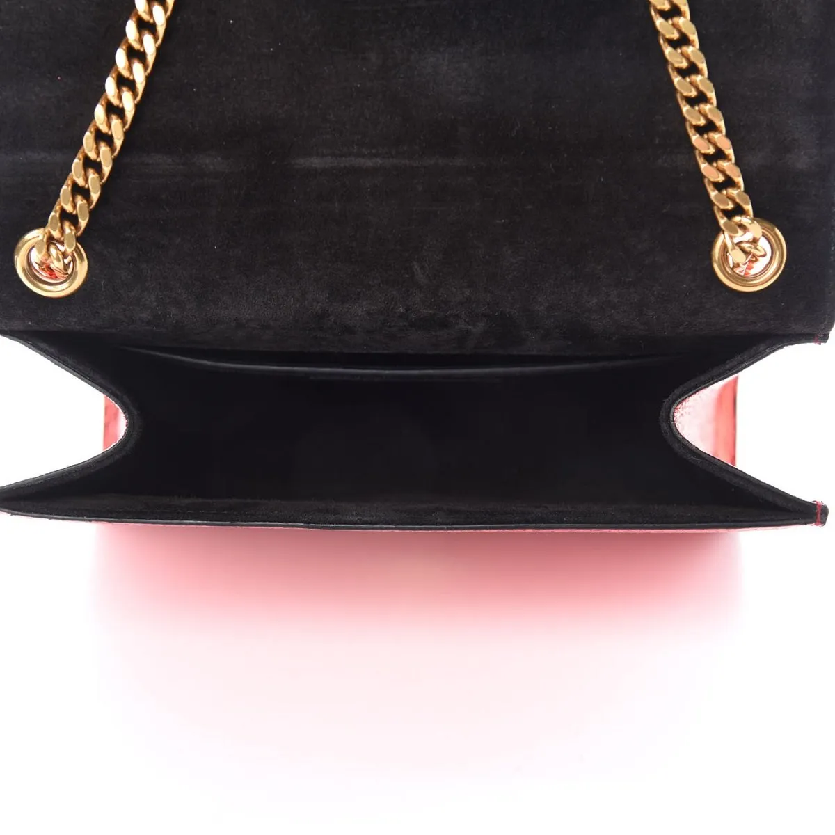Ysl Bags Saint Laurent Kate Monogramme Red Metallic Leather Crossbody Bag 469390