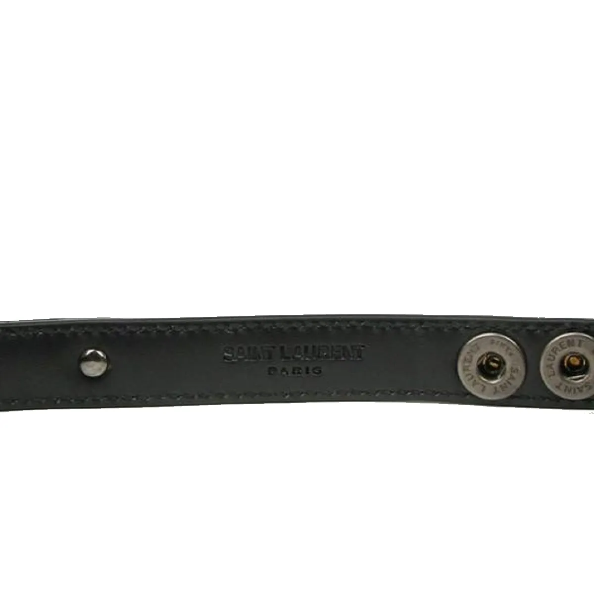 Ysl Bags Saint Laurent Le Trois Clous Double Wrap Black Leather Studded Bracelet 415293