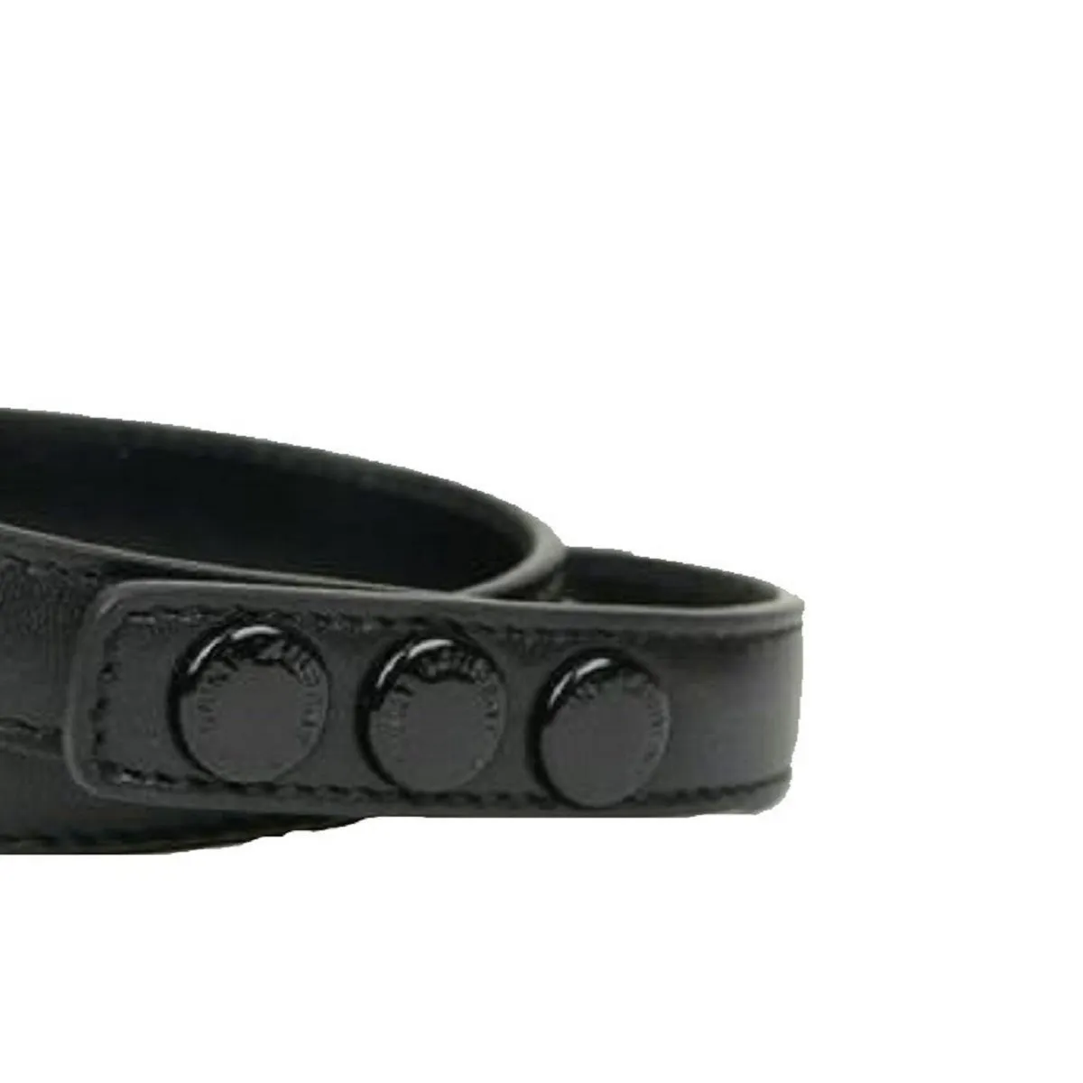 Ysl Bags Saint Laurent Le Trois Clous Double Wrap Black Leather Studded Bracelet 415293