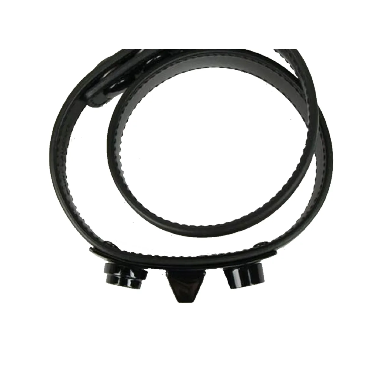 Ysl Bags Saint Laurent Le Trois Clous Double Wrap Black Leather Studded Bracelet 415293