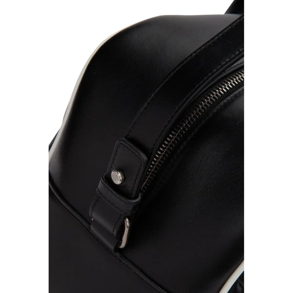 Ysl Bags Saint Laurent Miles Logo Black Calf Leather Duffel Bowling Bag 525145