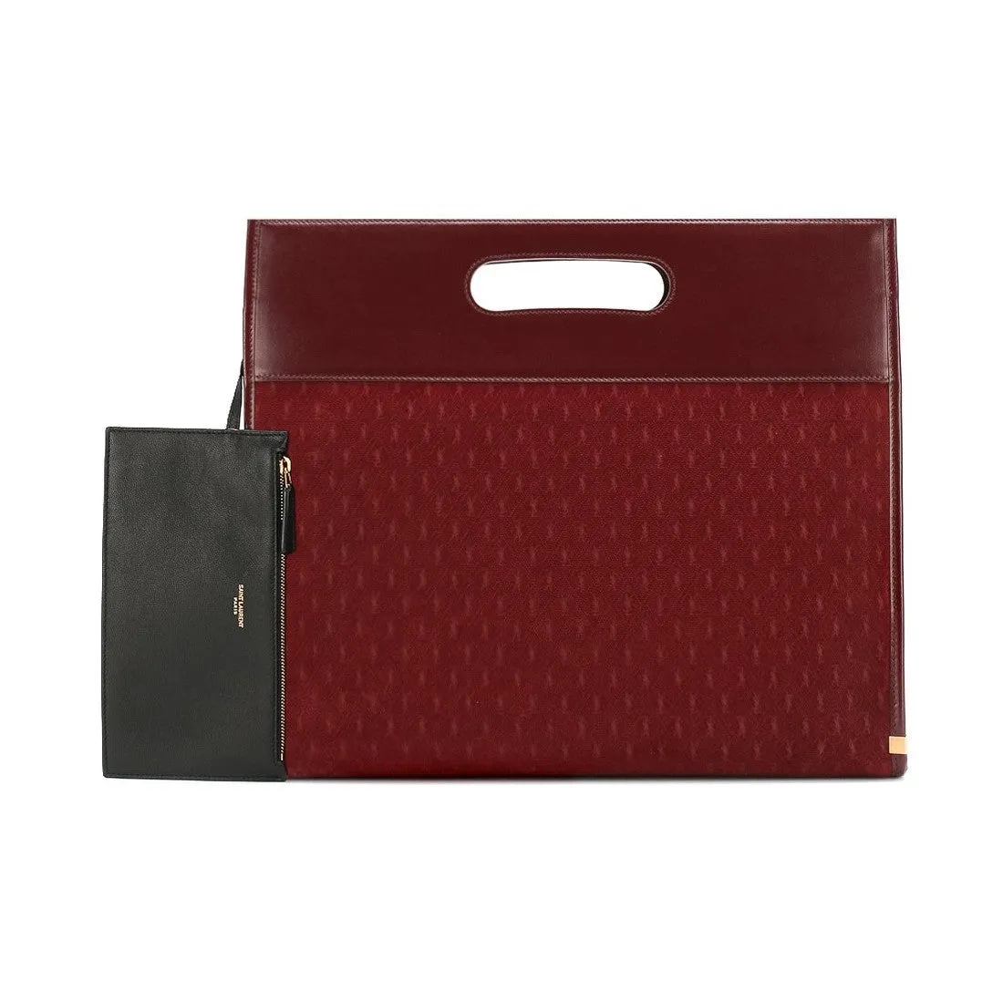 Ysl Bags Saint Laurent Monogram King Palm Red Suede Tote Handbag 579609