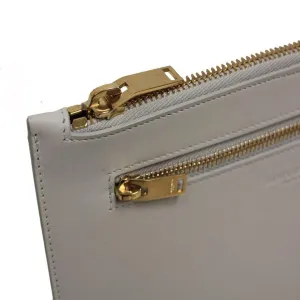 Ysl Bags Saint Laurent Off White Leather Document Holder Wallet 315872