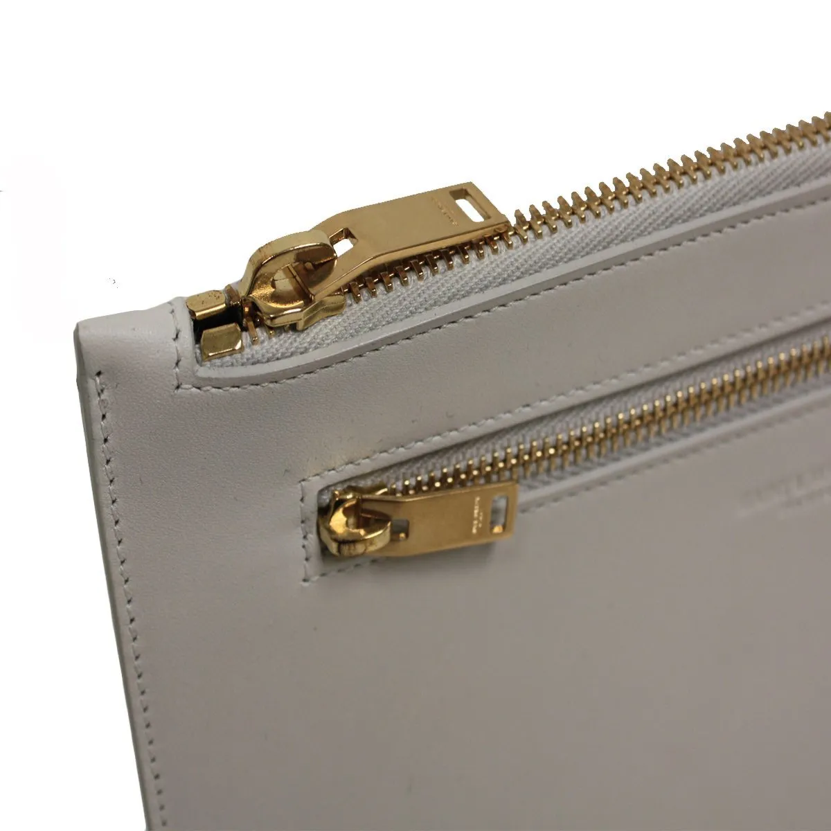 Ysl Bags Saint Laurent Off White Leather Document Holder Wallet 315872
