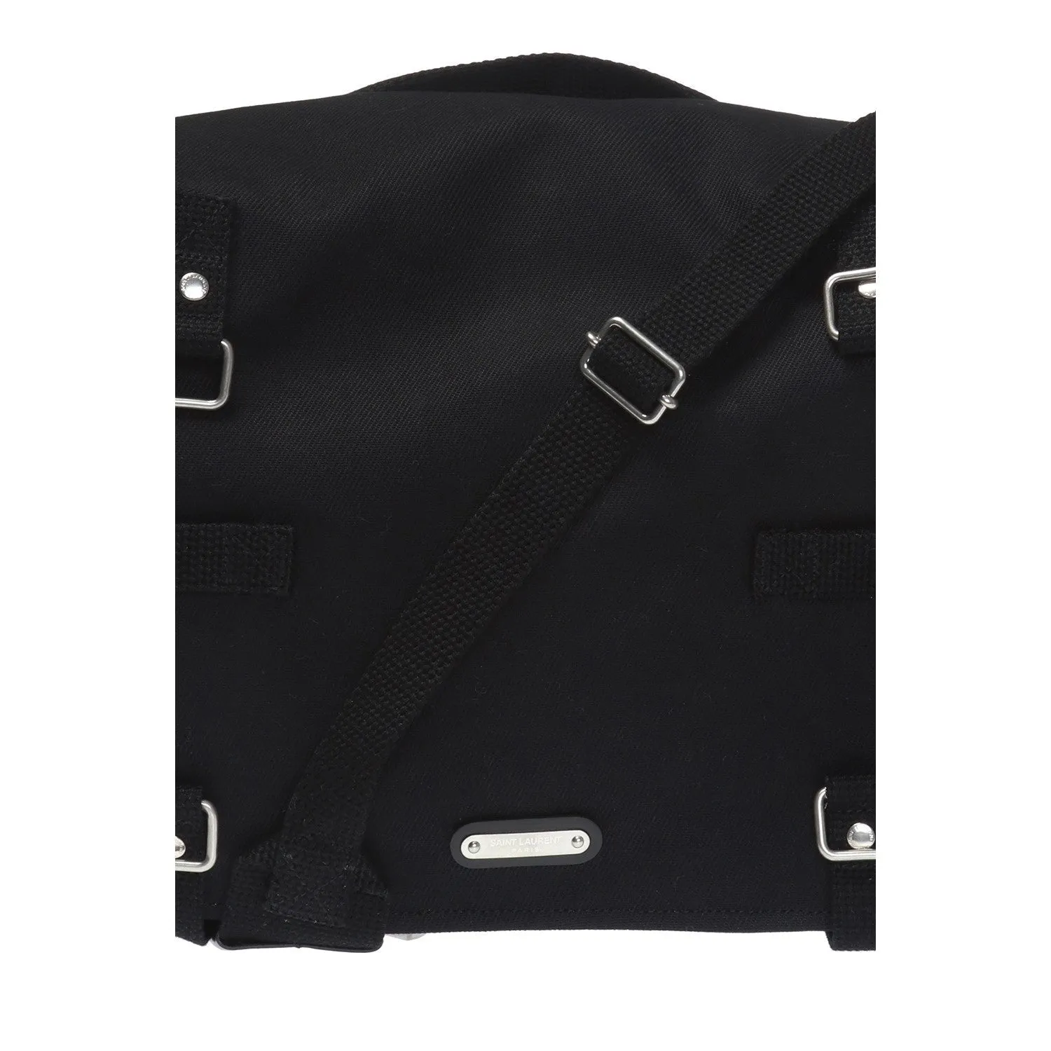 Ysl Bags Saint Laurent Sac Army Black Canvas Messenger Bag 553972