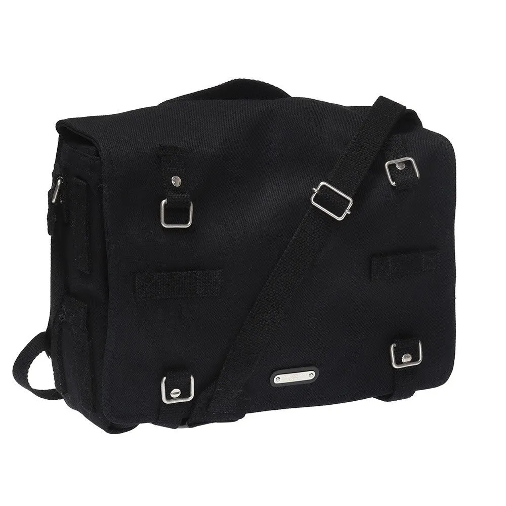 Ysl Bags Saint Laurent Sac Army Black Canvas Messenger Bag 553972