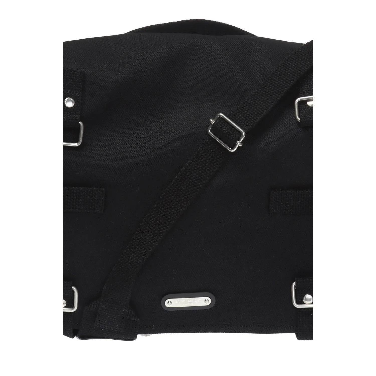 Ysl Bags Saint Laurent Sac Army Black Canvas Messenger Bag 553972