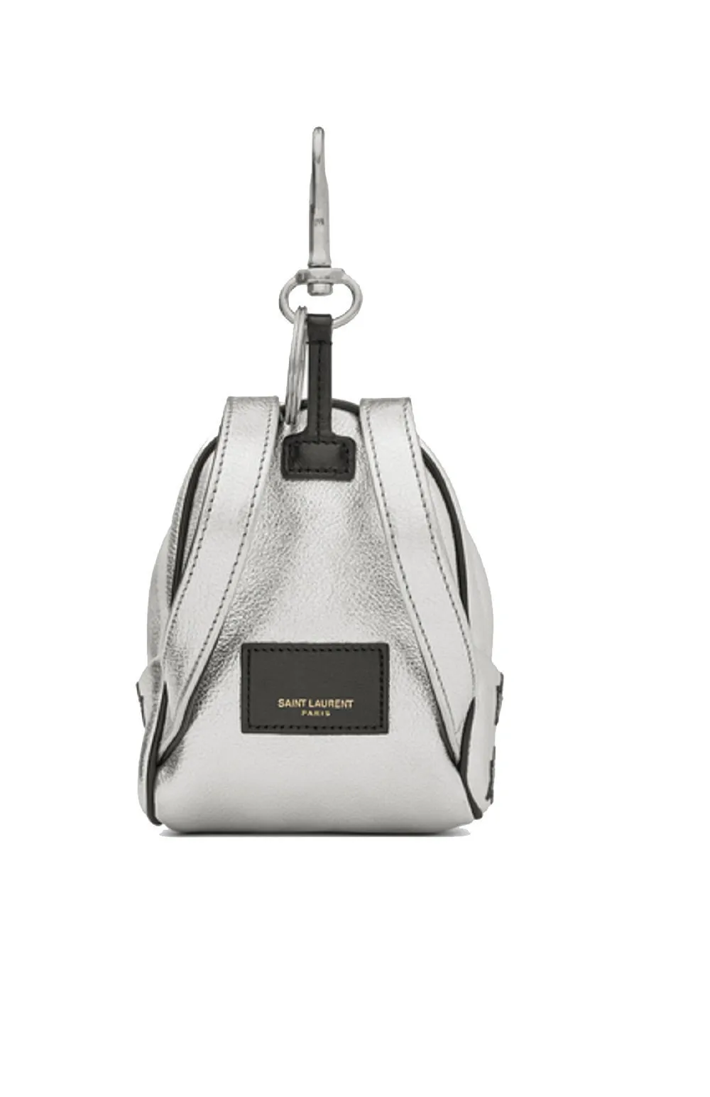 Ysl Bags Saint Laurent Silver/Black Unisex Zip Backpack Key Chain Black Stars 441914