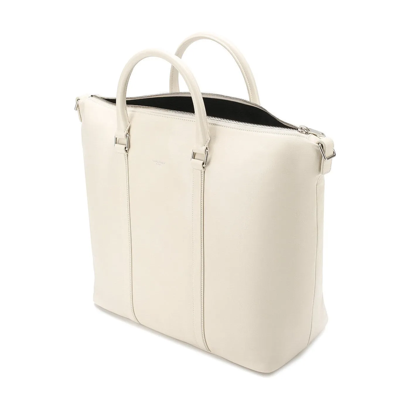 Ysl Bags Saint Laurent Supple Ivory Leather Tote Bag 608958
