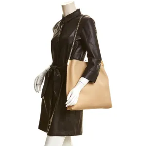 Ysl Bags Saint Laurent Suzanne Beige Calfskin Leather Chain Hobo Bag 634804