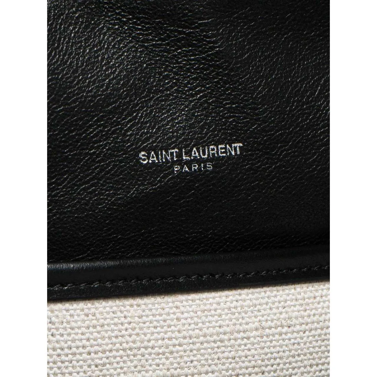 Ysl Bags Saint Laurent Teddy White Coated Linen Drawstring Bucket Bag 551595