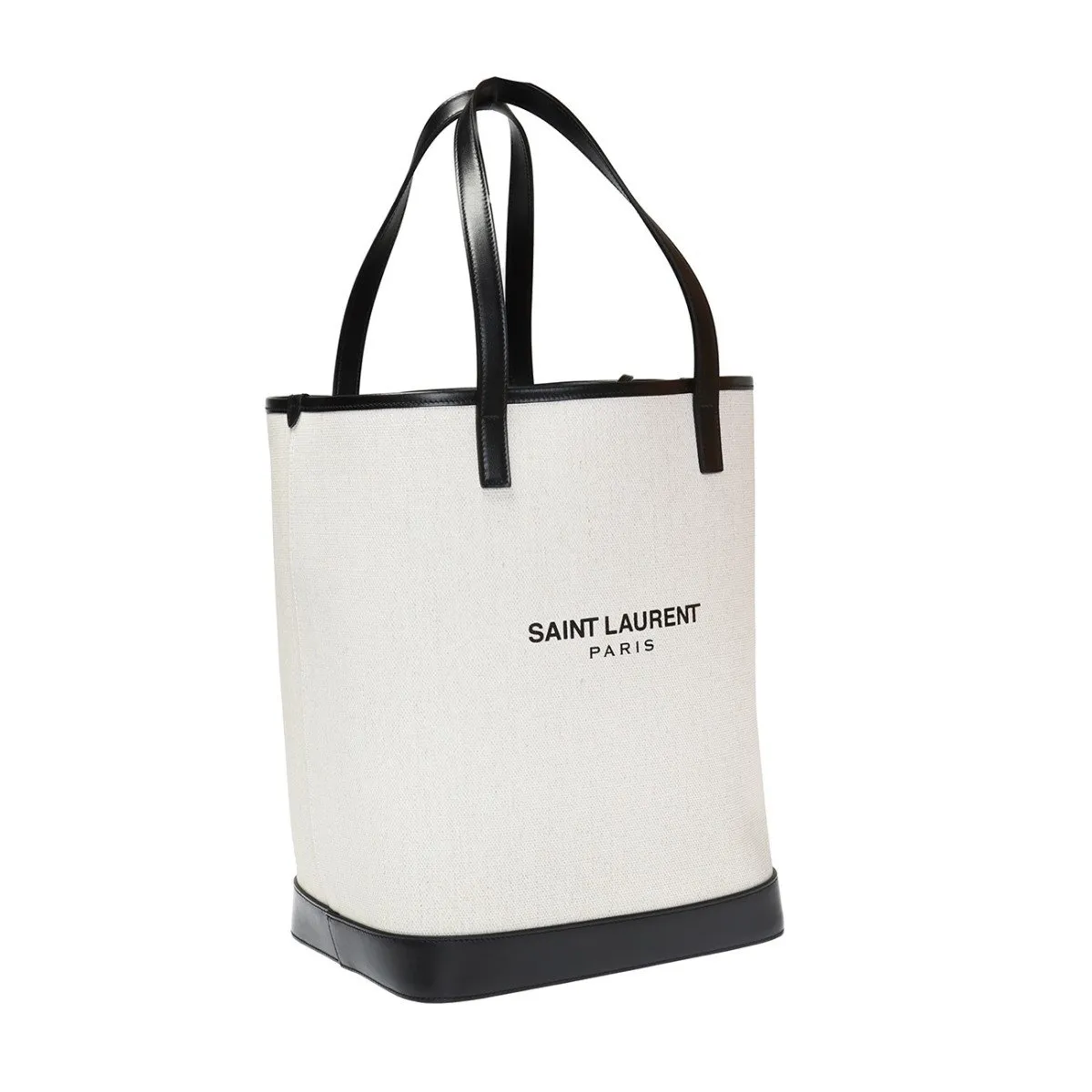 Ysl Bags Saint Laurent Teddy White Coated Linen Drawstring Bucket Bag 551595