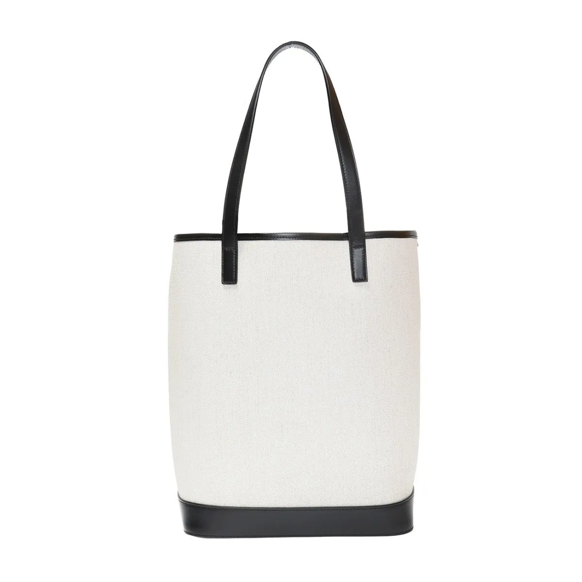 Ysl Bags Saint Laurent Teddy White Coated Linen Drawstring Bucket Bag 551595