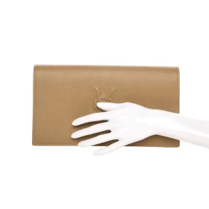 Ysl Bags Saint Laurent YSL Belle de Jour Beige Leather Large Clutch Bag 568937