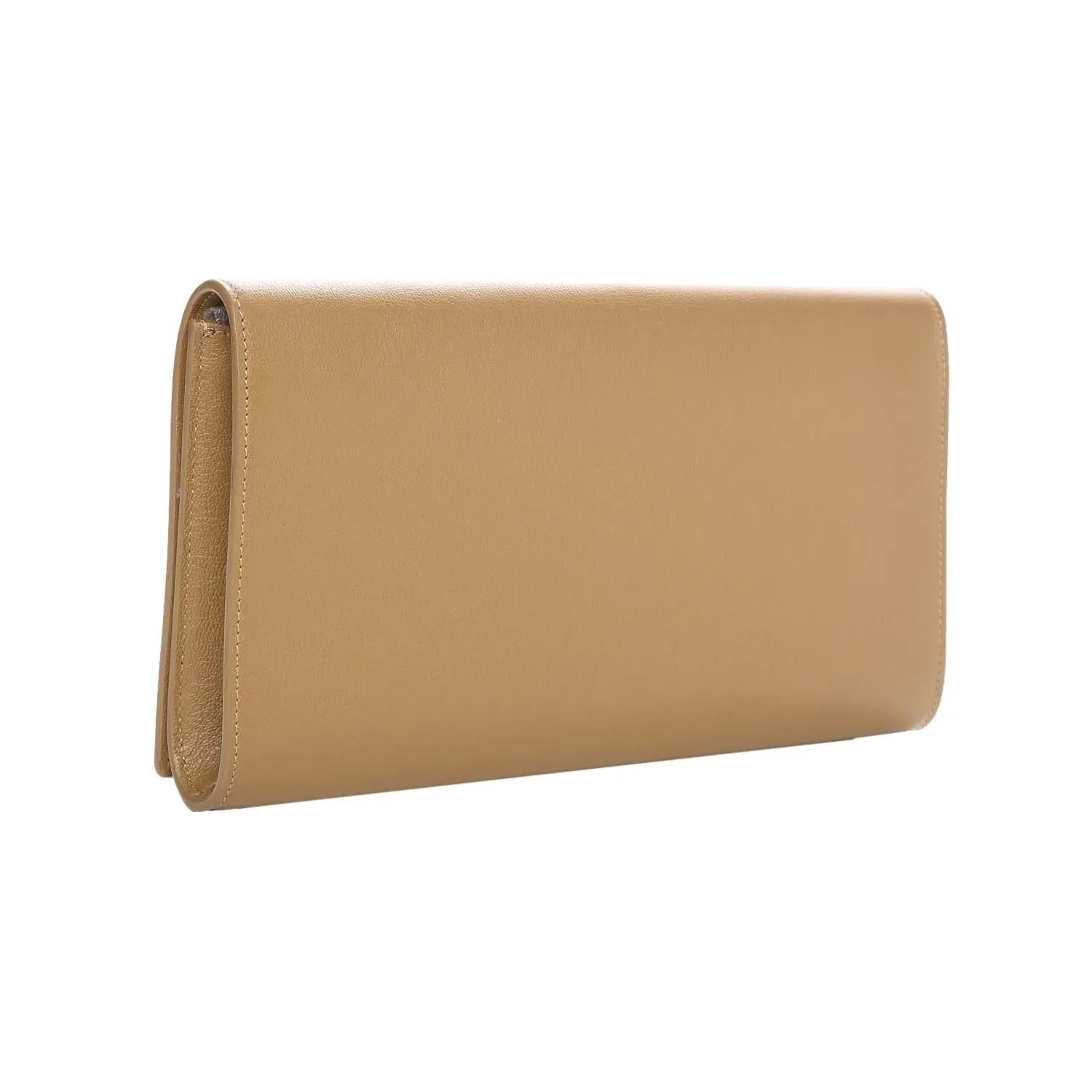 Ysl Bags Saint Laurent YSL Belle de Jour Beige Leather Large Clutch Bag 568937